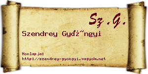 Szendrey Gyöngyi névjegykártya