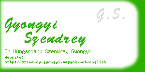gyongyi szendrey business card